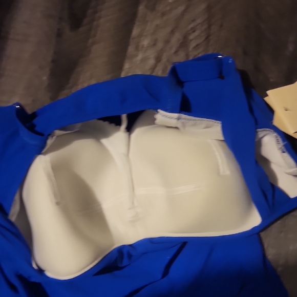 GOTTEX WOMENS 34D SCOOP NECK SHIRRED TANKINI TOP - Picture 4 of 4